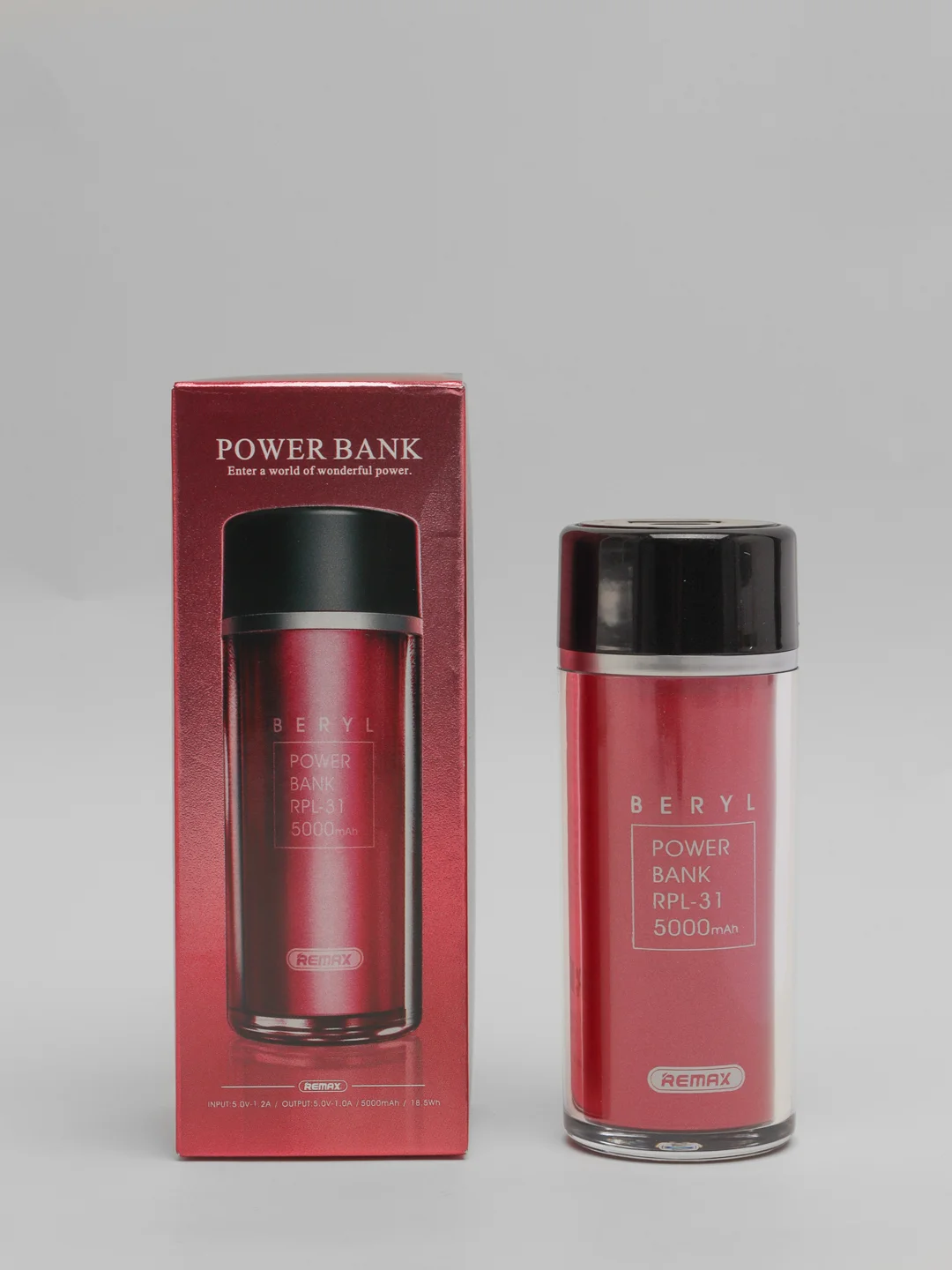 Красный мобильный аккумулятор (PowerBank) REMAX Beryl RPL-31 5000 mAh