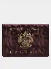 Обложка для паспорта горизонтальная, тиснение, цвет бордовый