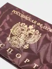 Обложка для паспорта горизонтальная, тиснение, цвет бордовый