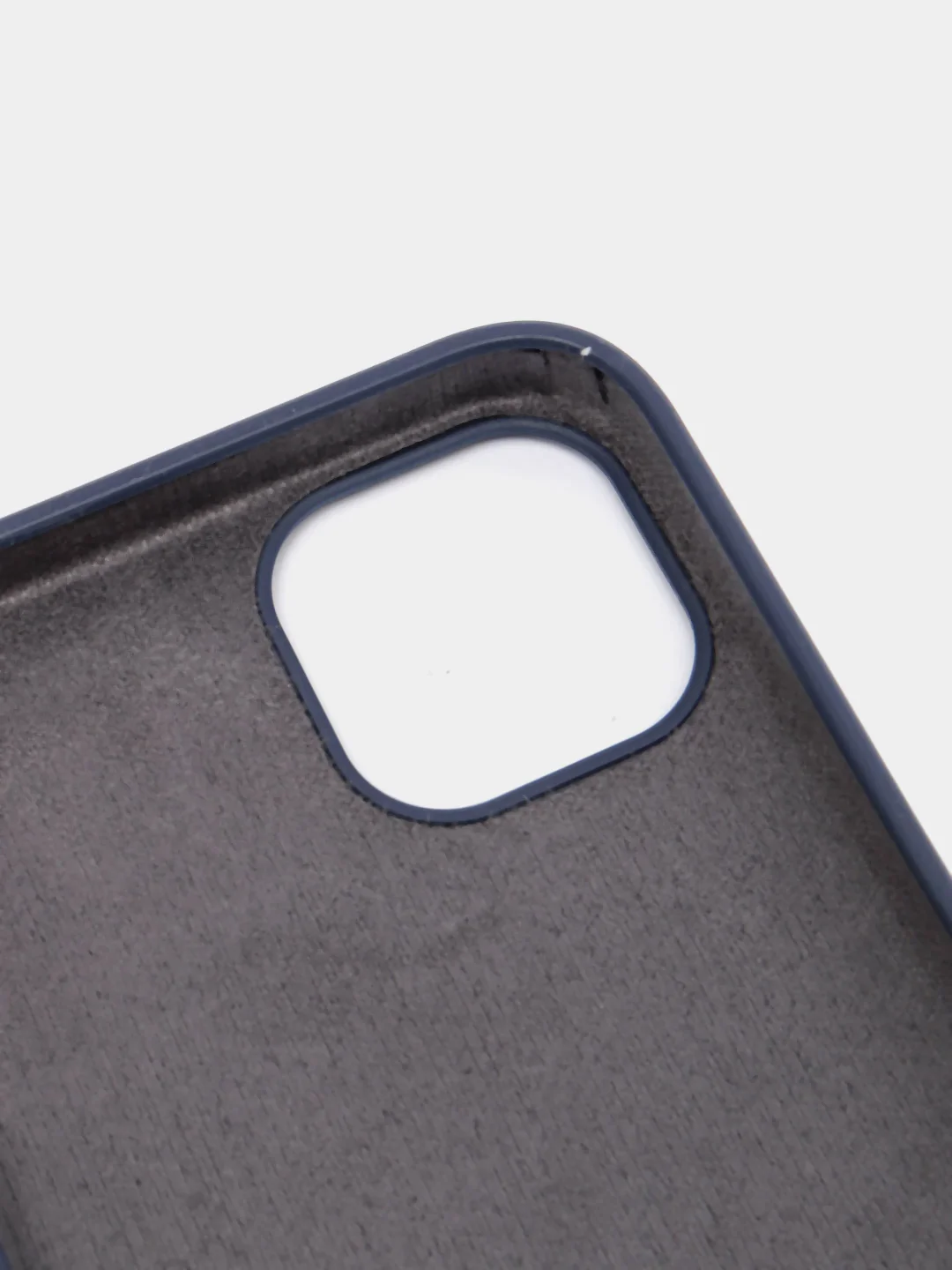 Синий меланж чехол Silicone Case для iPhone 13 с закрытым низом