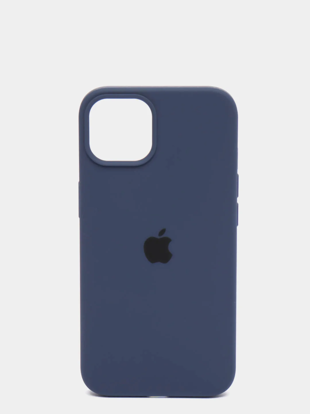 Синий меланж чехол Silicone Case для iPhone 13 с закрытым низом