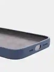 Синий меланж чехол Silicone Case для iPhone 13 с закрытым низом