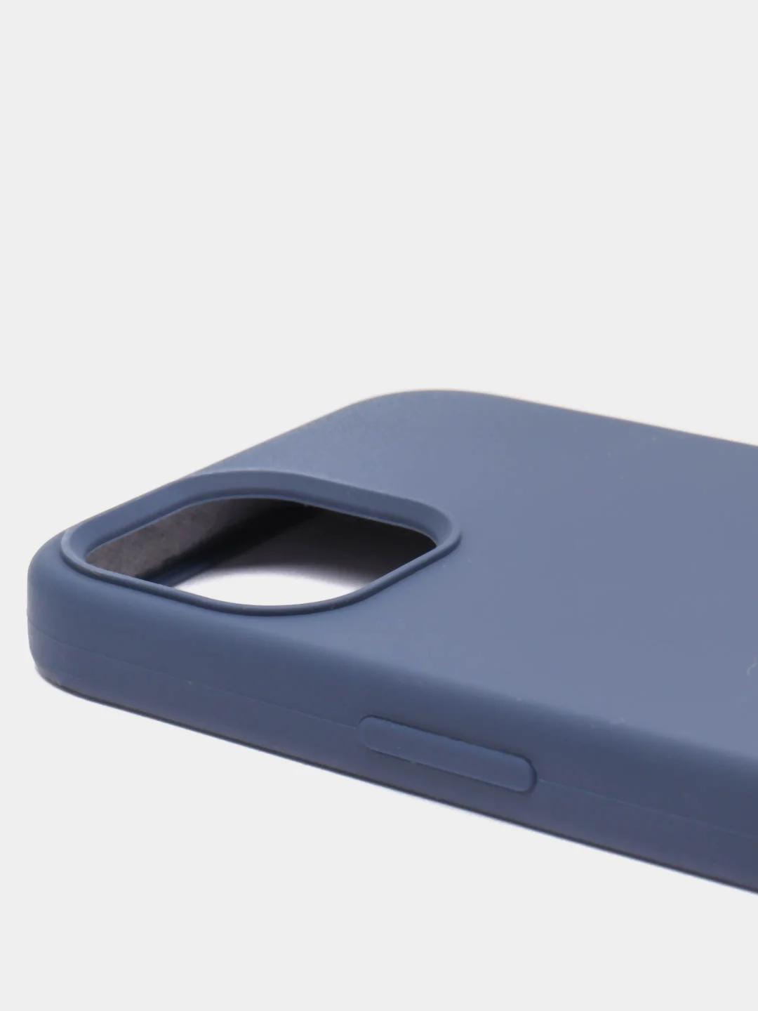 Синий меланж чехол Silicone Case для iPhone 13 с закрытым низом