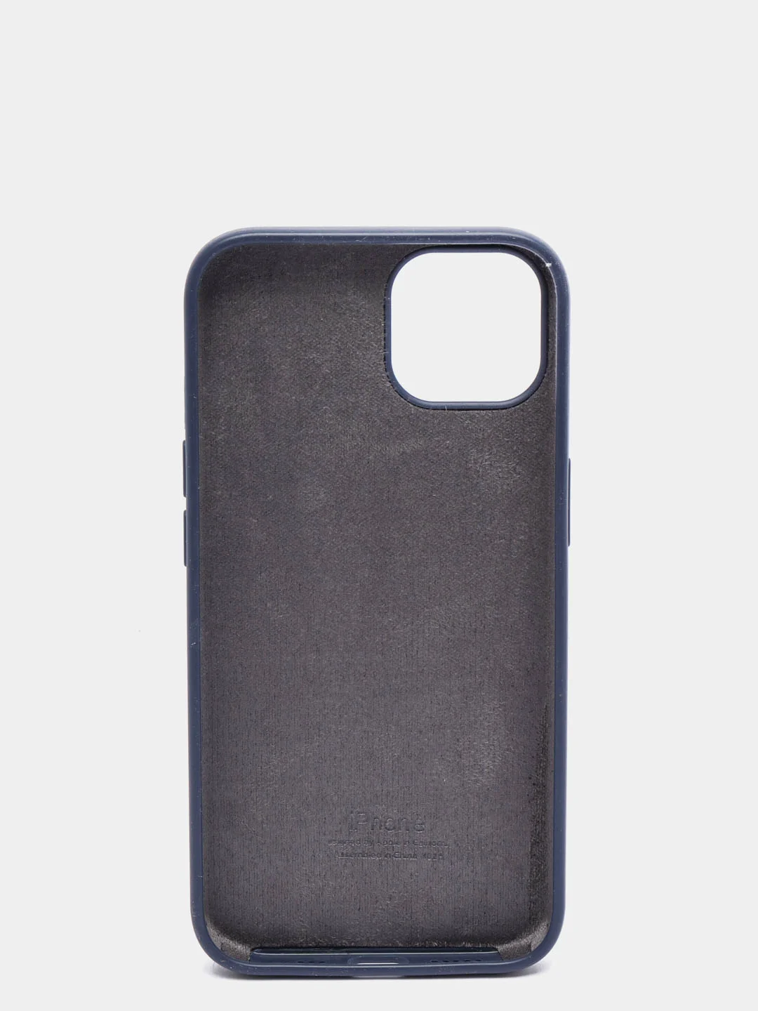 Синий меланж чехол Silicone Case для iPhone 13 с закрытым низом