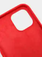 Красный чехол Silicone Case для iPhone 12 / iPhone 12 Pro, закрытый низ