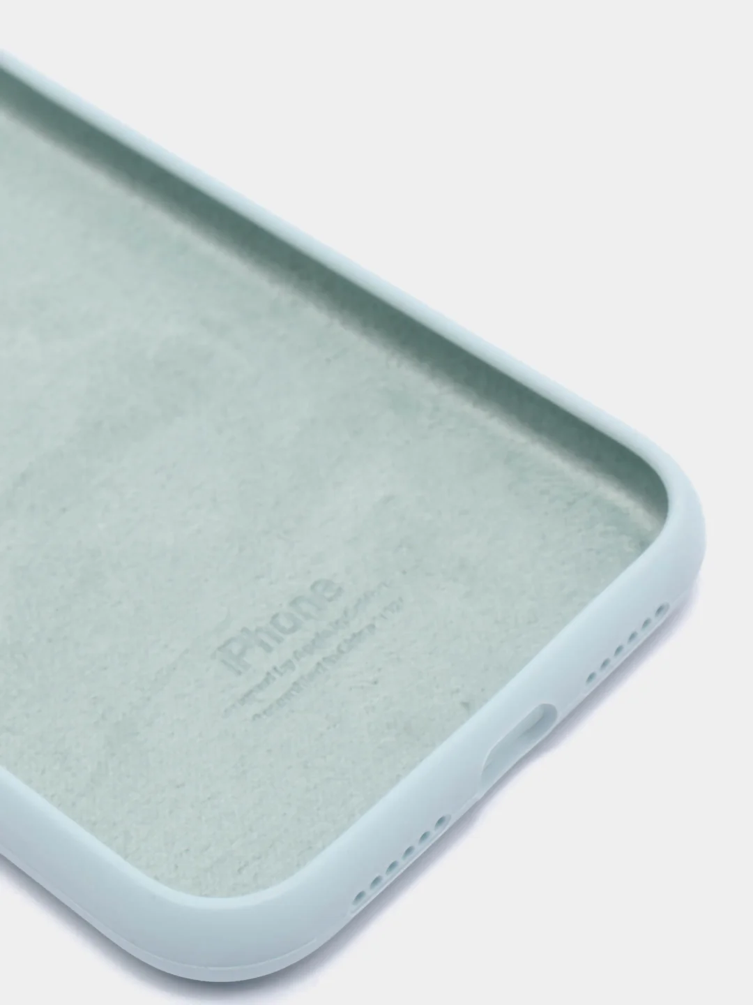 Ледяной чехол Silicone Case для iPhone 11 с закрытым низом