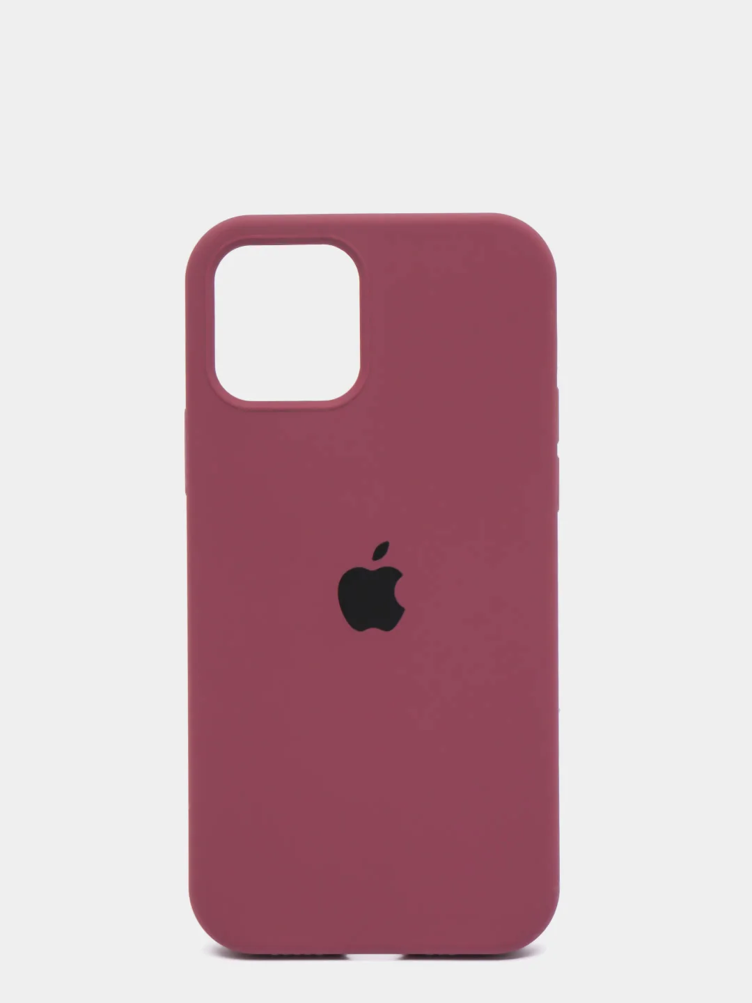 Багровый чехол Silicone Case для iPhone 12 / iPhone 12 Pro, закрытый низ