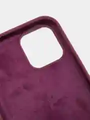 Багровый чехол Silicone Case для iPhone 12 / iPhone 12 Pro, закрытый низ