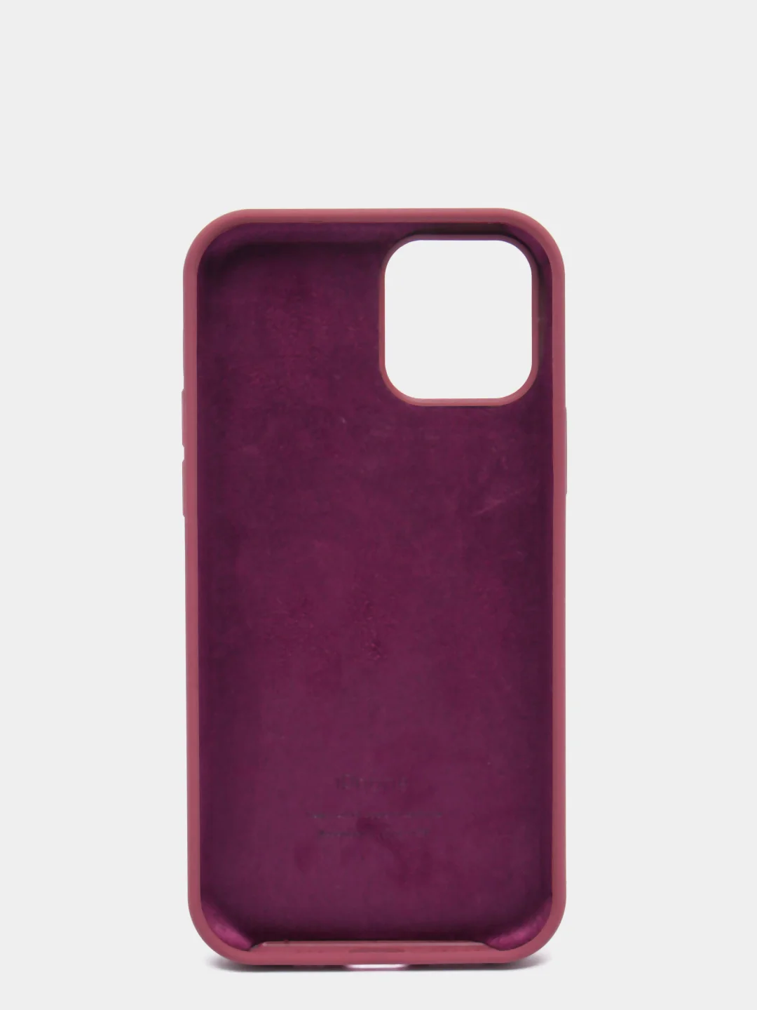 Багровый чехол Silicone Case для iPhone 12 / iPhone 12 Pro, закрытый низ