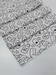 Молочный ткань кулирка, трикотаж, хлопок карде плотность 180г/м, ширина 200см длина 70см "молоко"