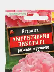 Семена цветов Бегония "Америгибрид Пикоти F1", розовое кружево