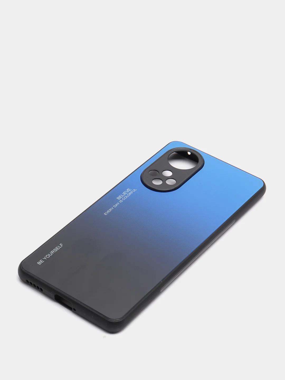 Синий чехол для Huawei Honor 50, стекло, TPU