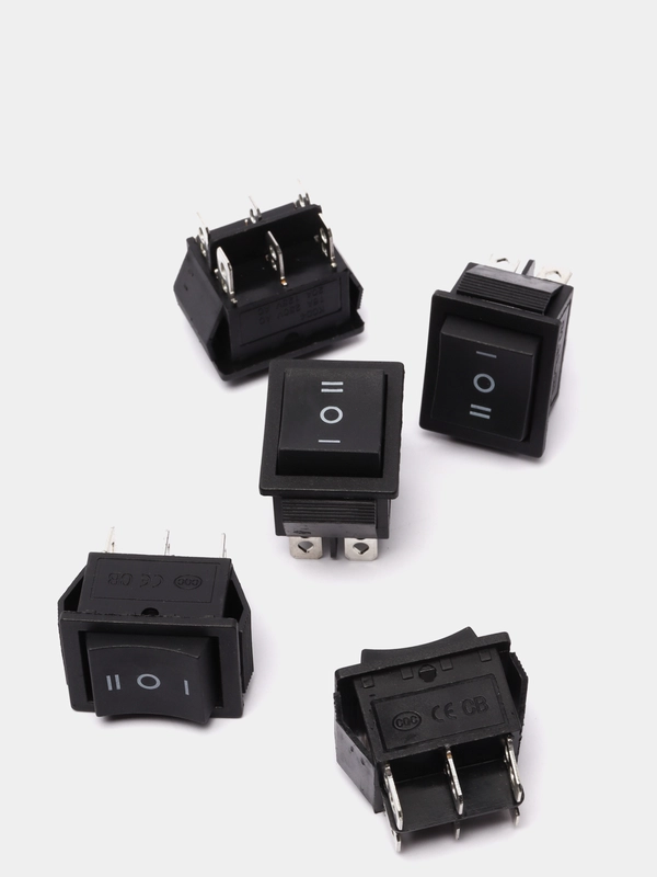 4 штуки Переключатель KCD4 B-203 on-off-on черный 15A 250VAC 6 контактов 3 положения