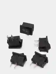 5 штук Переключатель KCD1-101 on-off черный 2 контакта 21*15мм