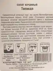 Семена Салат "Типикал", 10 штук, Сиб Сад