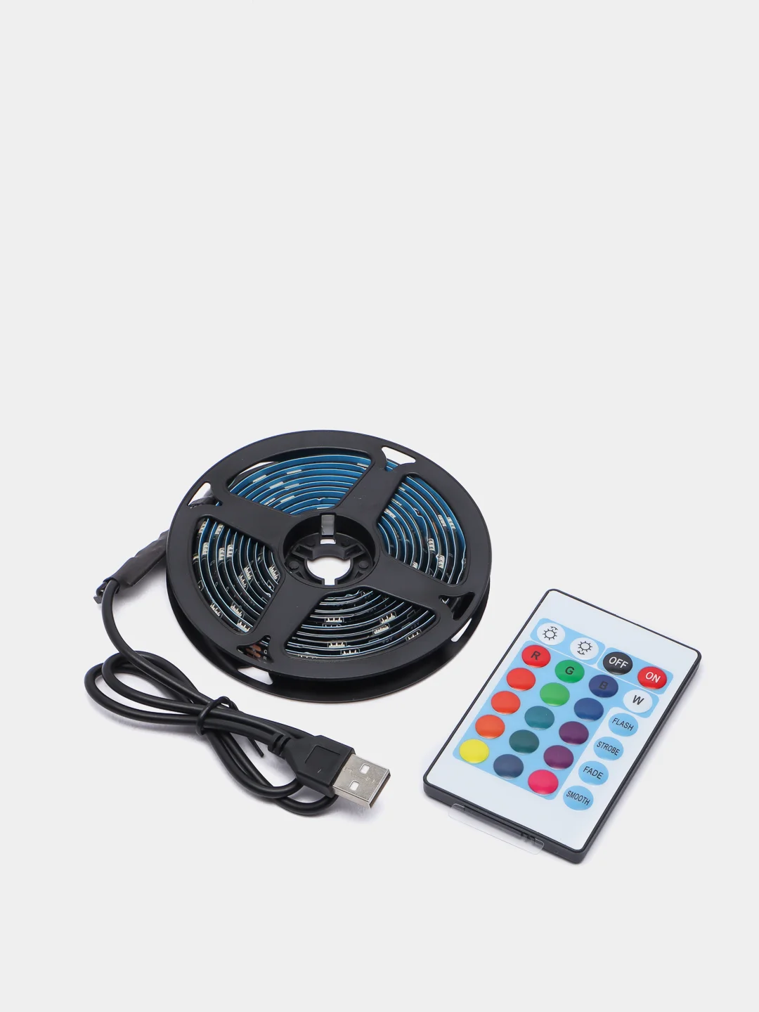 Светодиодная LED RGB лента USB, IP65. Длина 1, 2, 3,4,5 метра. 16 разных цветов от пульта