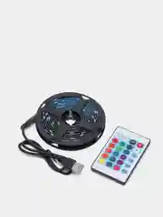 Светодиодная LED RGB лента USB, IP65. Длина 1, 2, 3,4,5 метра. 16 разных цветов от пульта