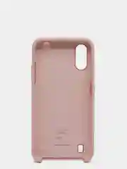 Бежевый меланж чехол Samsung A01 с бархатом внутри