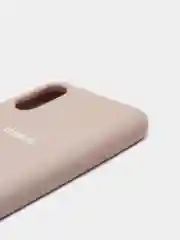 Бежевый чехол Samsung A01 с бархатом внутри