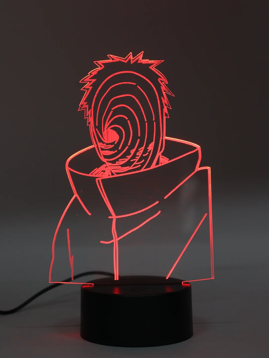 Пурпурный ночник 3D по аниме "Наруто", LED, светодиодный, USB