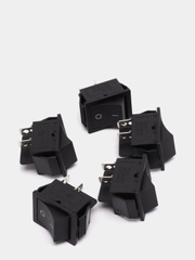 Переключатель KCD4-B1-201 on-off черный (15A 250VAC) (4 контакта) (5 штук)