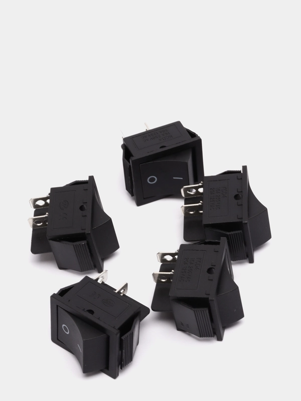 Переключатель KCD4-B1-201 on-off черный (15A 250VAC) (4 контакта) (5 штук)