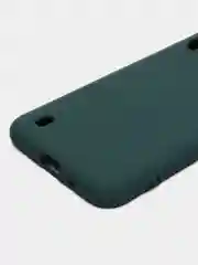 Зеленый чехол силиконовый с микрофиброй внутри для Samsung (самсунг) Galaxy A01