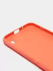 Оранжевый чехол силиконовый с микрофиброй внутри для Samsung (самсунг) Galaxy A01