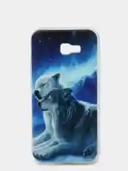 Синий меланж чехол SAMSUNG A7 2017,A720