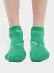 Тёмно-зелёный носки женские с надписями