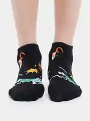 Тёмно-коричневый носки женские с надписями