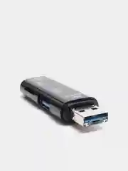 Черный картридер OTG 5 в 1, с портом USB Type-C и Micro USB