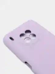 Сиреневый чехол Honor 50 lite c защитой камеры и бархатом внутри
