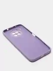 Сиреневый чехол Honor 50 lite c защитой камеры и бархатом внутри