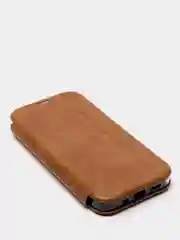 Коричневый чехол книжка IPHONE 12  / 12 PRO