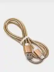 Кабель зарядный USB, в металлической оплётке, iPhone, Android, Type-C Micro, 1 м провод