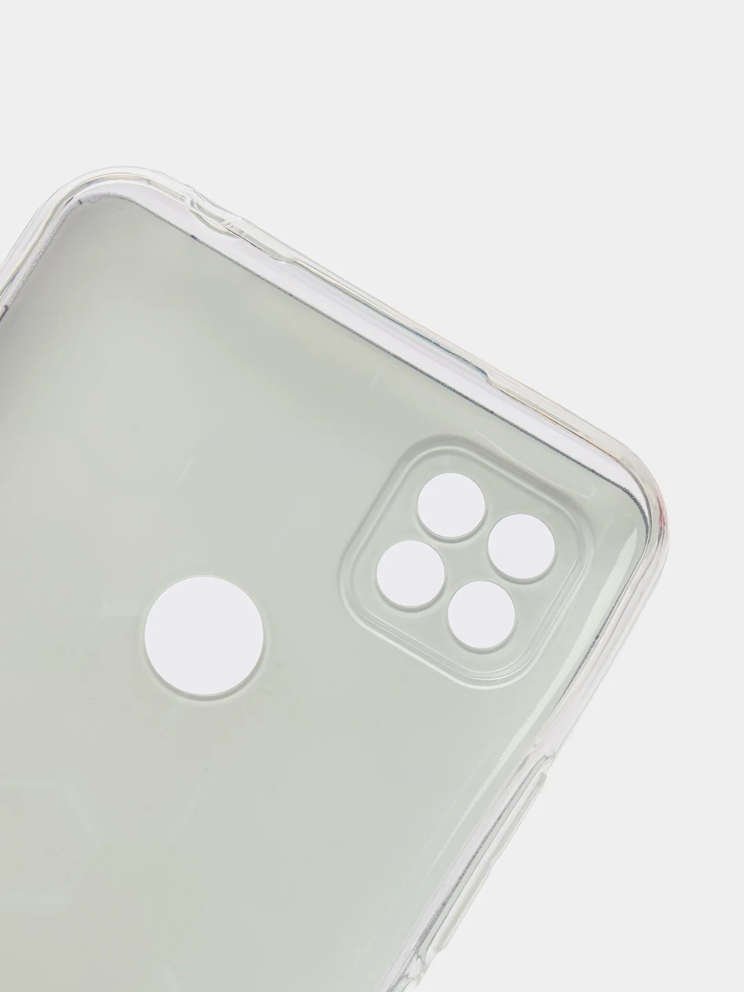 Бирюзовый силиконовый чехол на Xiaomi Redmi 9C / Сяоми Редми 9С прозрачный с рисунком, защита камеры