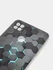 Бирюзовый силиконовый чехол на Xiaomi Redmi 9C / Сяоми Редми 9С прозрачный с рисунком, защита камеры