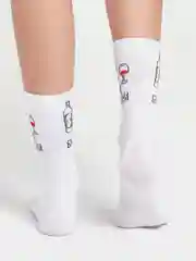 Бронзовый носки с принтом