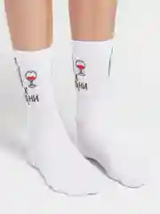 Бронзовый носки с принтом