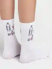 Бронзовый носки с принтом