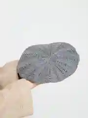 Серый берет ажурный Аглая, женская шапка бини