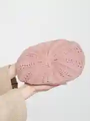 Конфетный берет ажурный Аглая, женская шапка бини