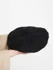 Серый меланж берет ажурный Аглая, женская шапка бини
