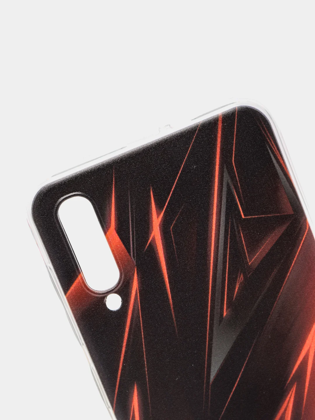 Красный силиконовый чехол на Samsung Galaxy A50/A30s / Самсунг А50/А30s прозрачный, с рисунком