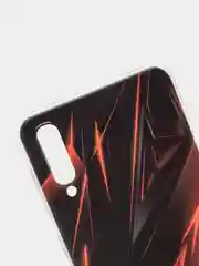 Красный силиконовый чехол на Samsung Galaxy A50/A30s / Самсунг А50/А30s прозрачный, с рисунком