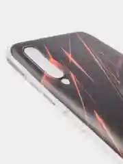 Красный силиконовый чехол на Samsung Galaxy A50/A30s / Самсунг А50/А30s прозрачный, с рисунком
