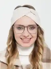 Молочный повязка на голову теплая c узлом спереди