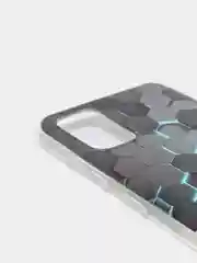 Бирюзовый силиконовый чехол на Samsung Galaxy A51 / Самсунг А51 прозрачный с рисунком, защита камеры