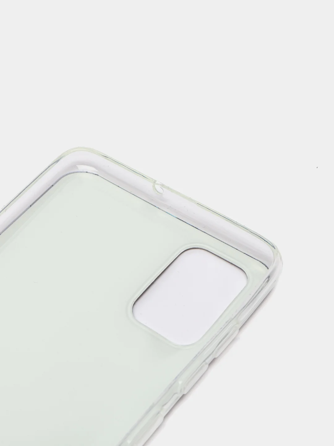 Бирюзовый силиконовый чехол на Samsung Galaxy A51 / Самсунг А51 прозрачный с рисунком, защита камеры